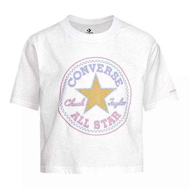 Converse Girls' Faux Sequin Boxy T Shirt