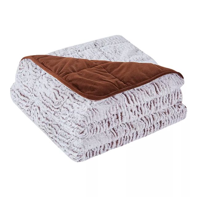 Pur Serenity 15 lb Faux Fur Washable Weighted Blanket