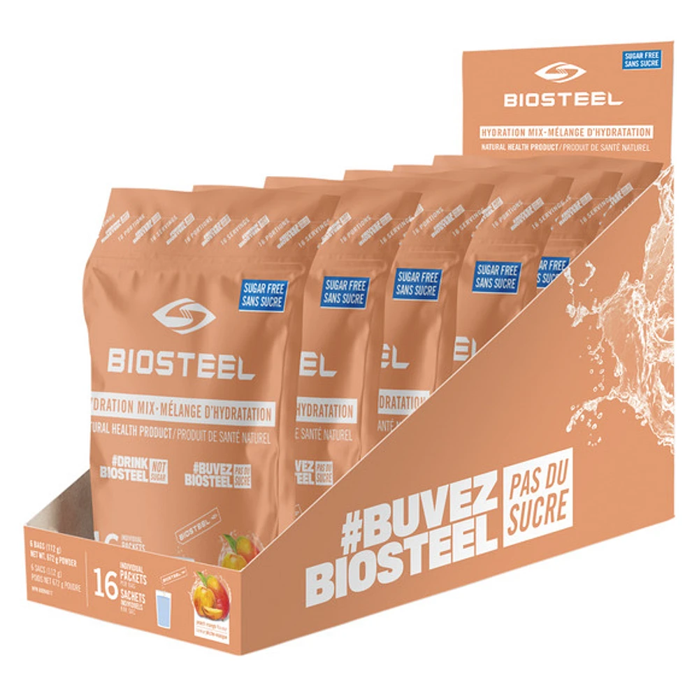 Pêche mangue 16 sachets - Mélange pour sportif de haut niveau