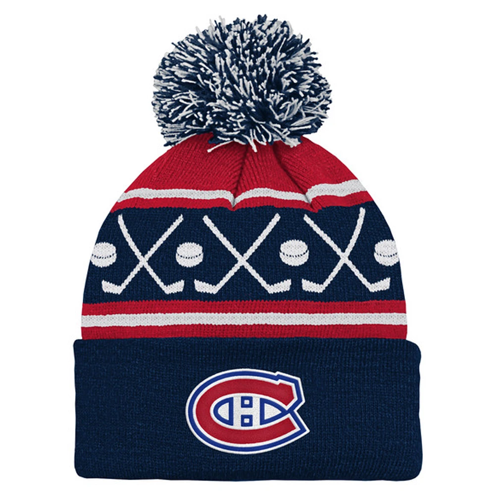 Face Off - Junior Cuffed Tuque with Pompom