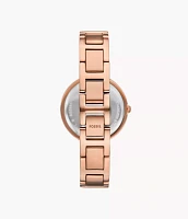 Karli Three-Hand Rose Gold-Tone Watch