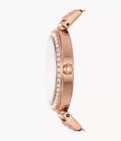 Karli Three-Hand Rose Gold-Tone Watch