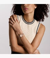 Karli Three-Hand Rose Gold-Tone Watch