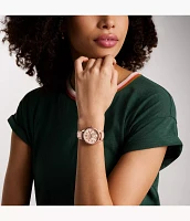 Rye Multifunction Pink Leather Watch
