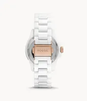 FB-01 Three-Hand White Ceramic Watch