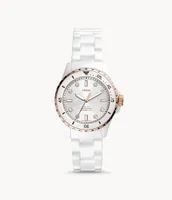 FB-01 Three-Hand White Ceramic Watch