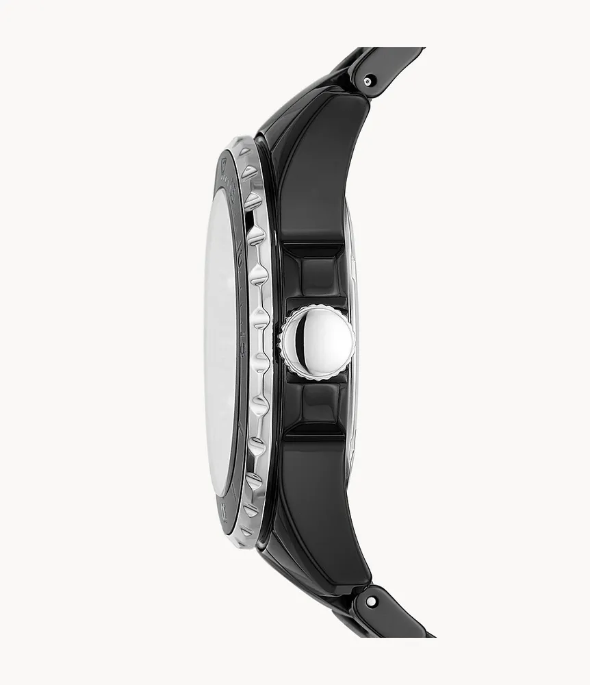 FB-01 Three-Hand Black Ceramic Watch