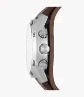 Coachman Chronograph Brown Leather Watch