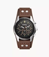 Coachman Chronograph Brown Leather Watch