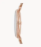 Jacqueline Three-Hand Rose Gold-Tone Stainless Steel Watch