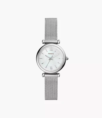 Carlie Mini Three-Hand Stainless Steel Watch