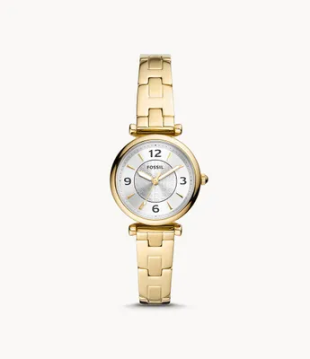 Carlie Three-Hand Gold-Tone Stainless Steel Watch