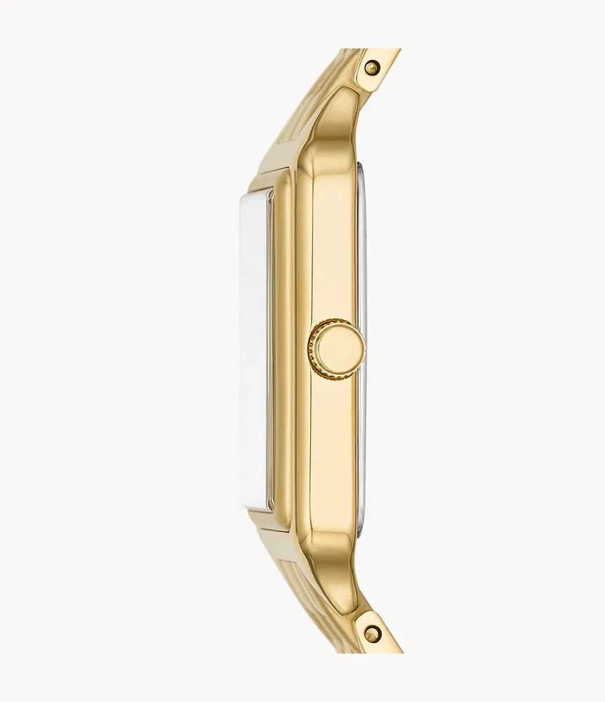 Raquel Three-Hand Date Gold-Tone Stainless Steel Watch