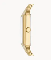 Raquel Three-Hand Date Gold-Tone Stainless Steel Watch