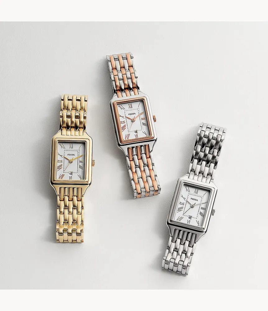 Raquel Three-Hand Date Gold-Tone Stainless Steel Watch