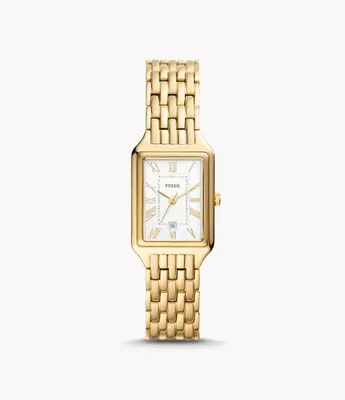Raquel Three-Hand Date Gold-Tone Stainless Steel Watch
