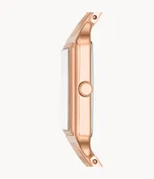 Raquel Three-Hand Date Rose Gold-Tone Stainless Steel Watch