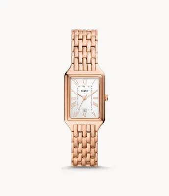 Raquel Three-Hand Date Rose Gold-Tone Stainless Steel Watch