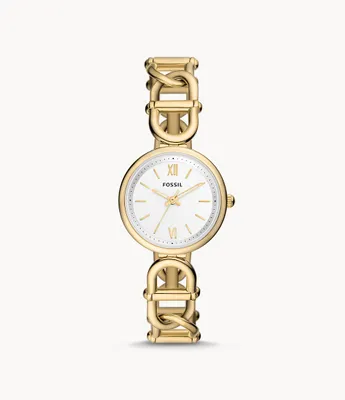 Carlie Three-Hand Gold-Tone Stainless Steel Watch