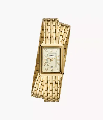 Raquel Three-Hand Date Gold-Tone Stainless Steel Watch