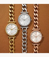 Carlie Three-Hand Gold-Tone Stainless Steel Watch