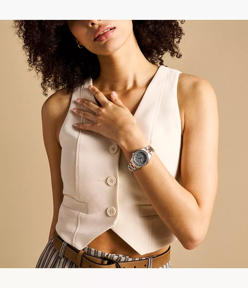 Fossil Blue Dive Three-Hand Two-Tone Stainless Steel Watch