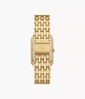 Raquel Three-Hand Date Gold-Tone Stainless Steel Watch