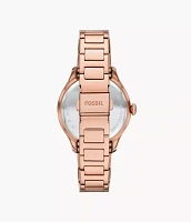 Gilmore Three-Hand Date Rose Gold-Tone Stainless Steel Watch