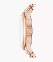 Gilmore Three-Hand Date Rose Gold-Tone Stainless Steel Watch