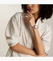 Gilmore Three-Hand Date Rose Gold-Tone Stainless Steel Watch