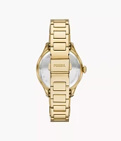 Gilmore Three-Hand Date Gold-Tone Stainless Steel Watch