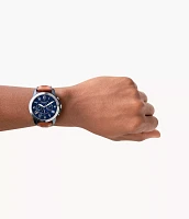 Grant Chronograph Light Brown Leather Watch