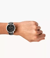 Neutra Chronograph Black Leather Watch
