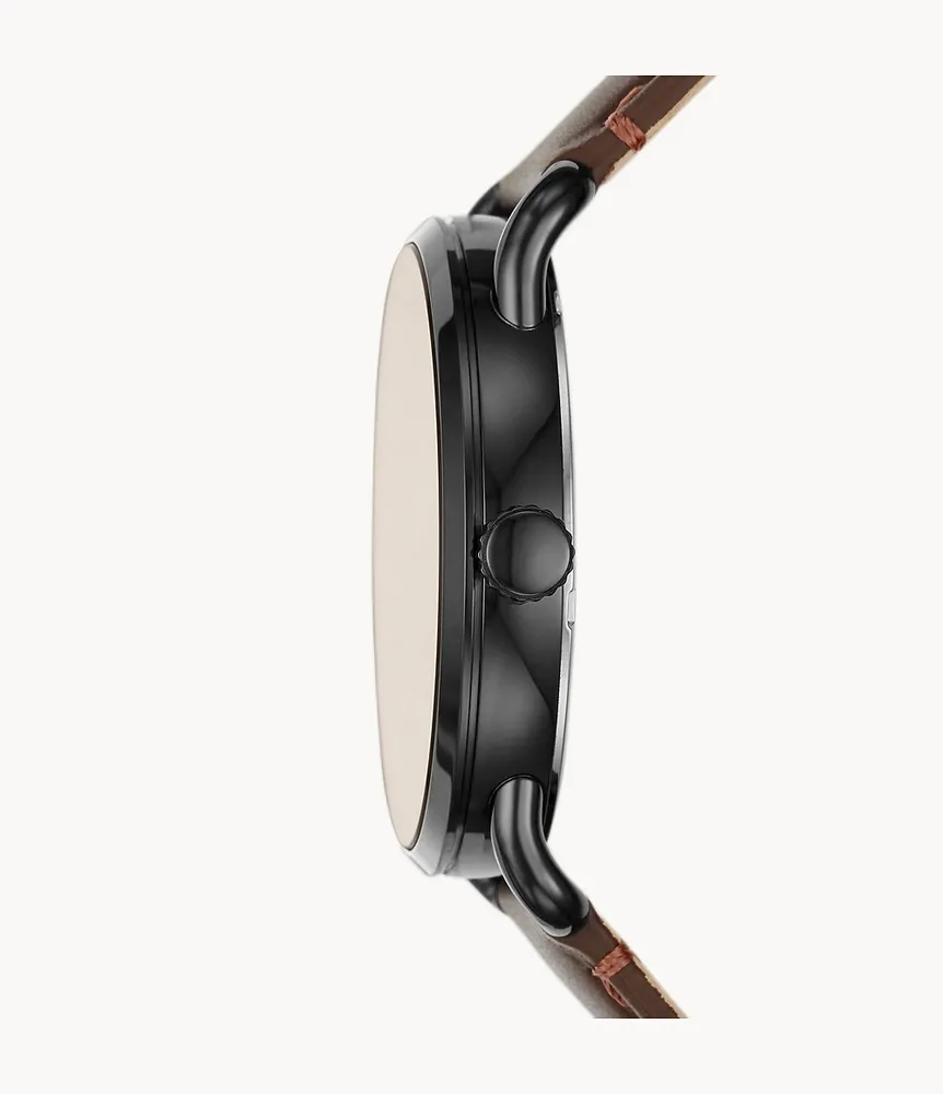 Copeland 42mm Three-Hand Brown Leather Watch