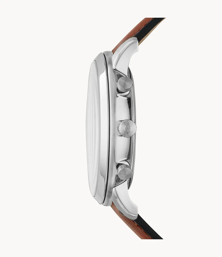 Neutra Chronograph Luggage Leather Watch and Bracelet Set