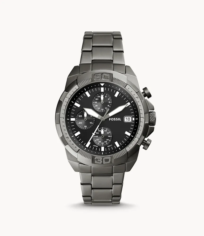 Bronson Chronograph Smoke Stainless Steel Watch