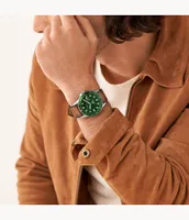 Fossil Blue Dive Three-Hand Date Tan LiteHide™ Leather Watch