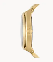 Everett Three-Hand Date Gold-Tone Stainless Steel Watch