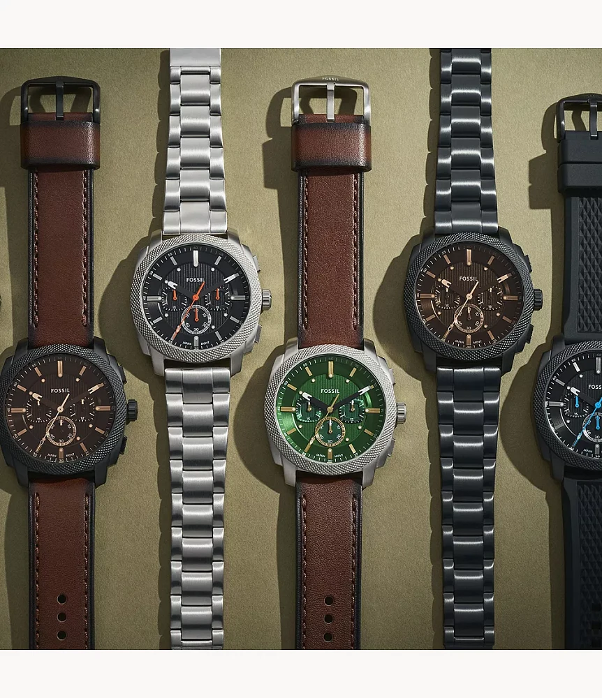 Machine Chronograph Black Stainless Steel Watch