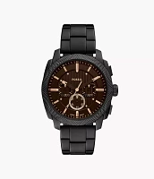 Machine Chronograph Black Stainless Steel Watch