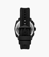 Machine Chronograph Black Silicone Watch