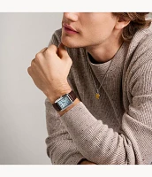 Carraway Three-Hand Brown Croco Leather Watch
