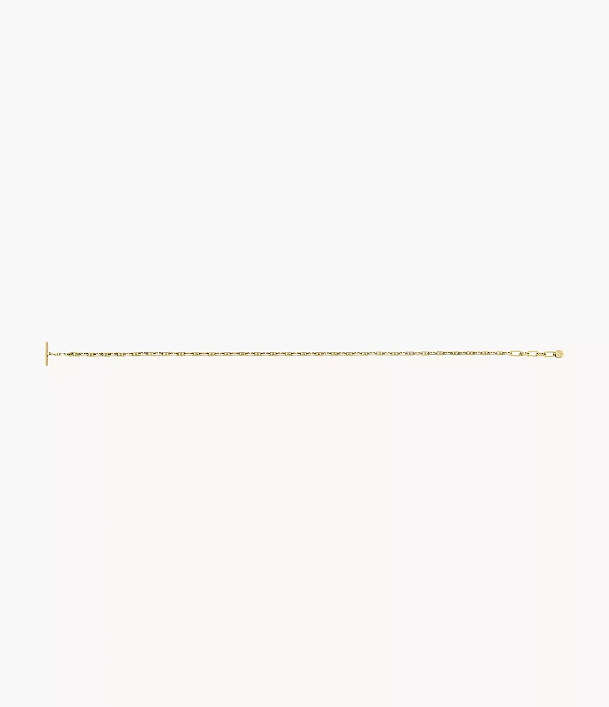 Heritage D-Link Gold-Tone Brass Chain Bracelet