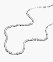 Heritage D-Link Glitz Stainless Steel Chain Tennis Necklace
