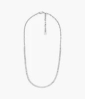 Heritage D-Link Glitz Stainless Steel Chain Tennis Necklace