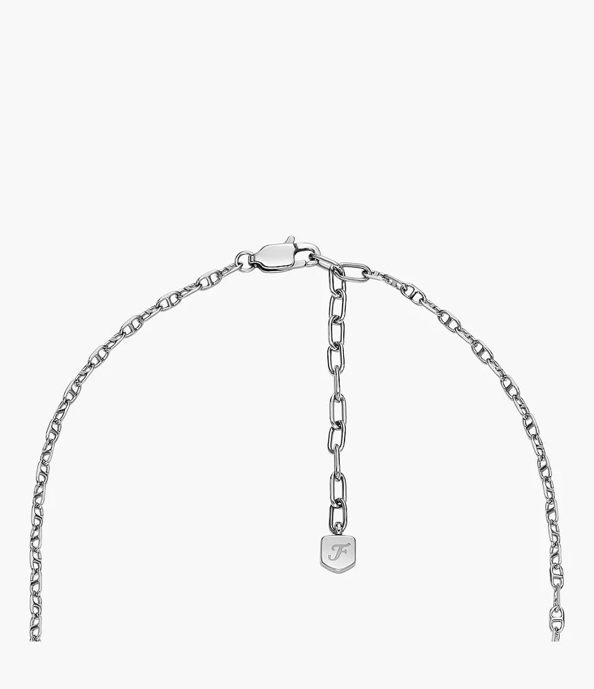 Heritage D-Link Glitz Stainless Steel Chain Tennis Necklace