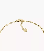 Heritage D-Link Gold-Tone Brass Chain Anklet