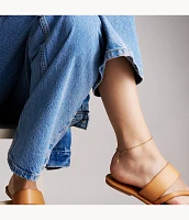 Heritage D-Link Gold-Tone Brass Chain Anklet