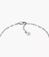 Heritage D-Link Silver-Tone Brass Chain Anklet