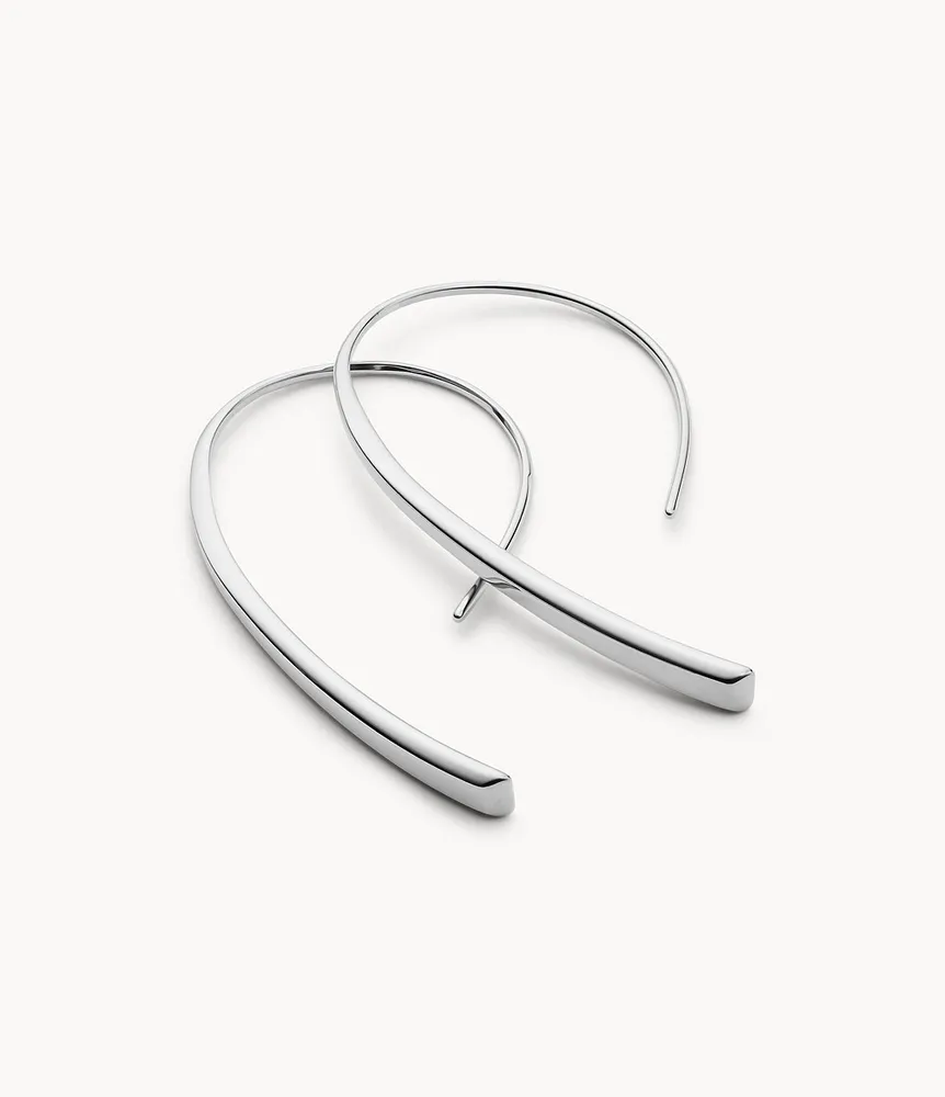 Ellis Stainless Steel Bevel Hoop Earrings